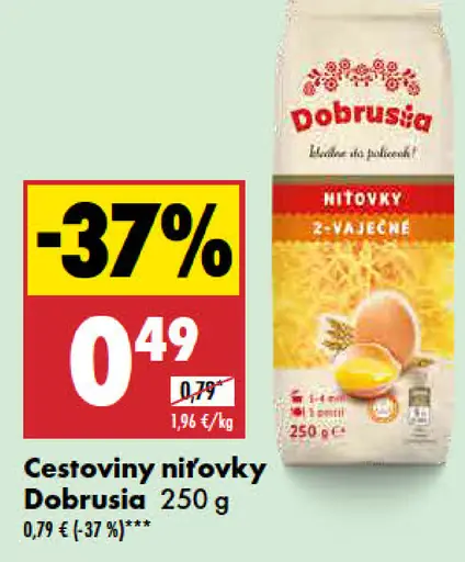 Dobruša cestoviny niťovky