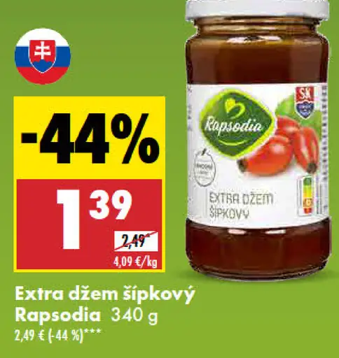 Rapsodia Extra džem šípkový