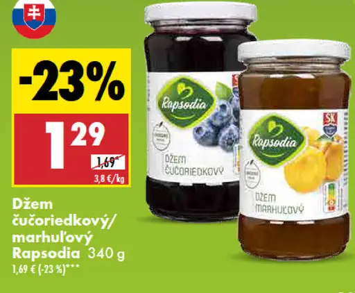 Rapsodia Džem marhuľový, čučoriedkový