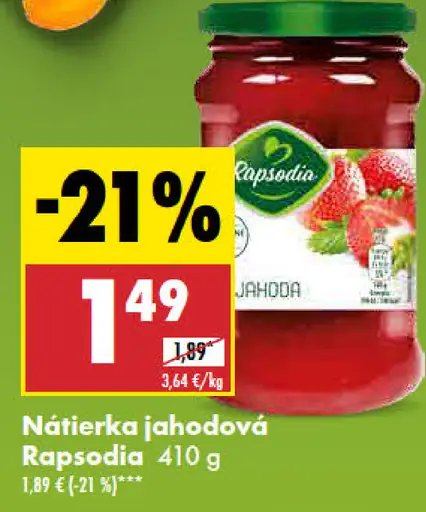 Rapsodia Nátierka jahodová