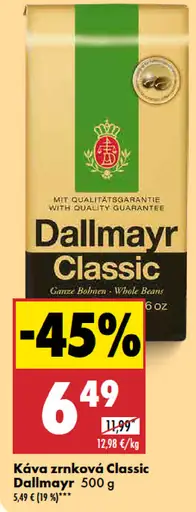 Dallmayr Classic Káva zrnková