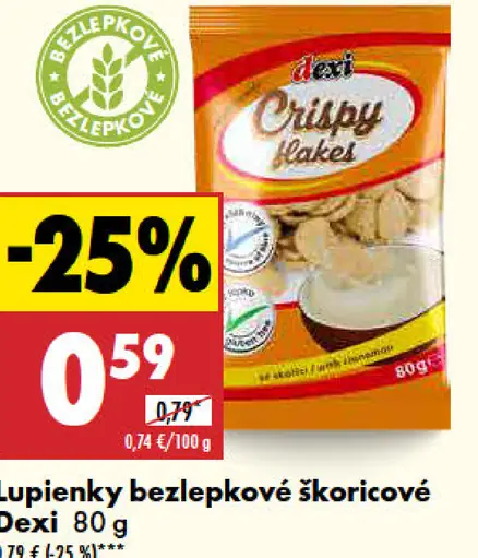 Dexi bezlepkové škoricové lupienky