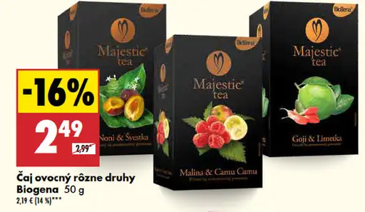 Majestic Čaj ovocný rôzne druhy