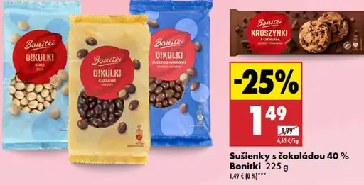 Bonitki Sušienky s čokoládou 40%