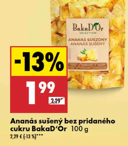 BakaD'Or Ananás sušený bez pridaného cukru