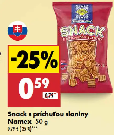 Namex Snack s príchuťou slaniny