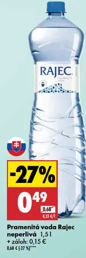 Rajec Pramenitá voda nesýtená