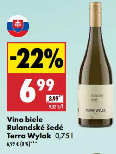 Terra Wylak Vino biele Rulandské šedé