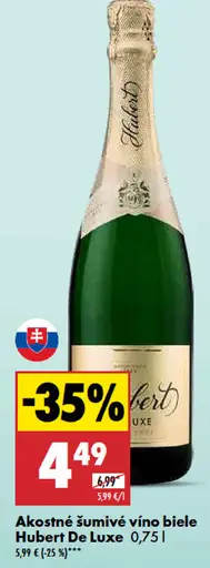 Hubert De Luxe Akostné šumivé vino biele