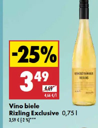 Rizling Exclusive Vino biele