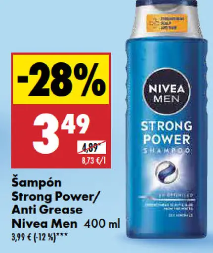 Nivea Men šampón Strong Power/Anti Grease