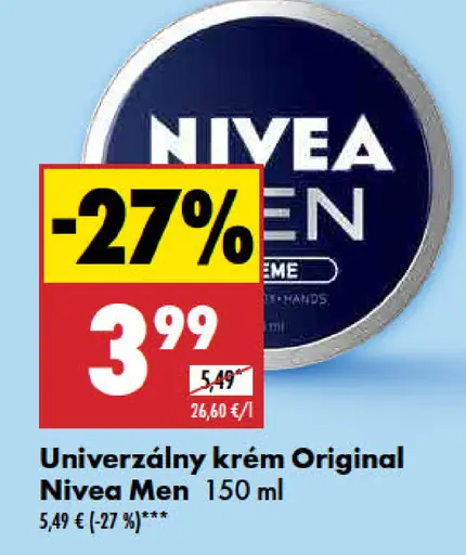 Nivea Men Univerzálny krém Original