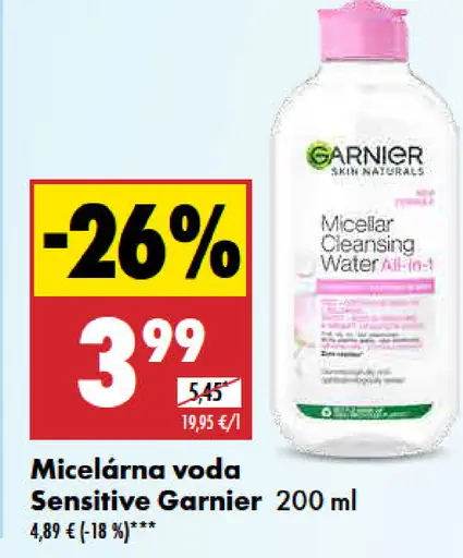 Garnier micelárna voda Sensitive