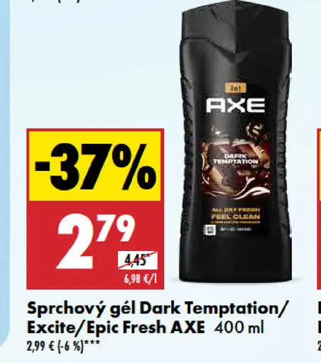 Axe sprchový gél Dark Temptation/Excite/Epic Fresh