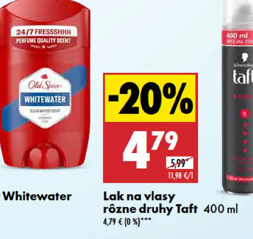 Tuhý dezodorant Whitewater Old Spice
