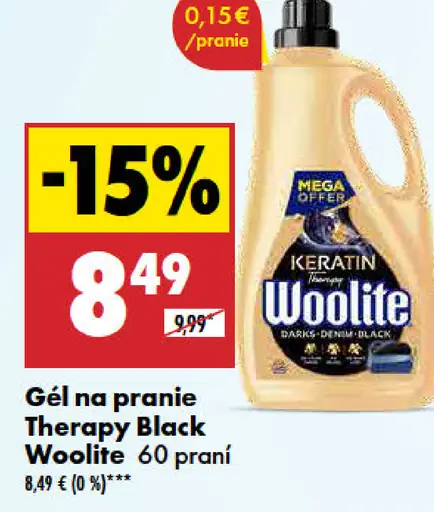 Woolite Therapy Black gél na pranie