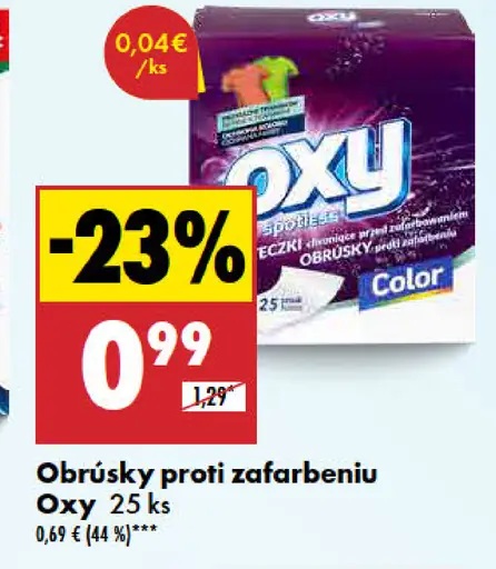 Obrúsky proti zafarbeniu OXY