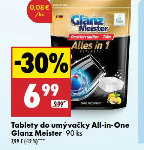 Glanz Meister Tablety do umývačky All-in-One