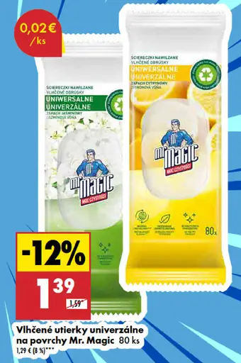 Mr. Magic vlhčené utierky univerzálne na povrchy