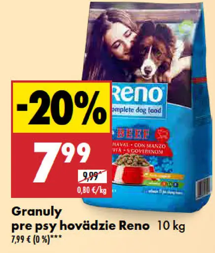 Reno Granuly pre psy hovädzie