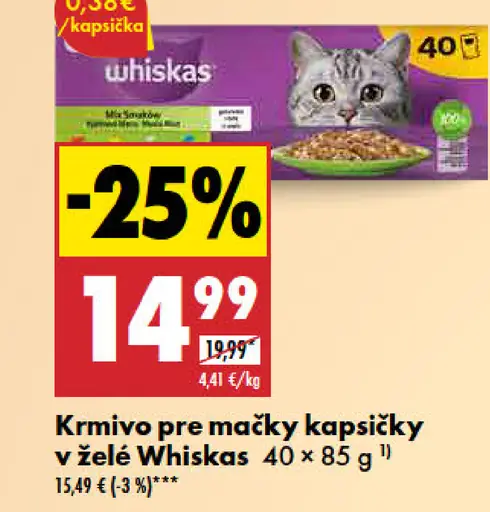 Whiskas kapsičky krmivo pre mačky