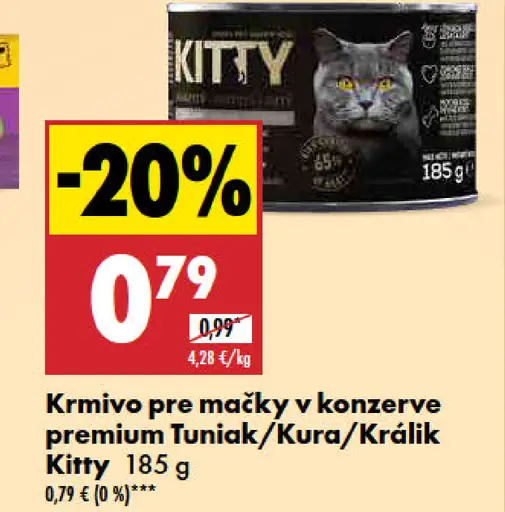 Kitty Tuniak/Kura/Králik krmivo pre mačky v konzerve