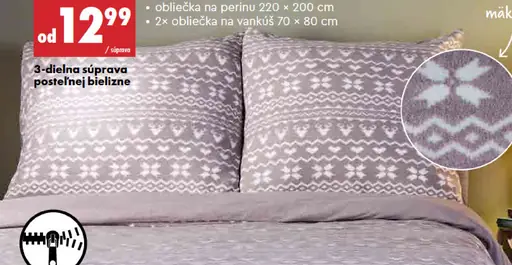 Smukee 3-dielna súprava posteľnej bielizne