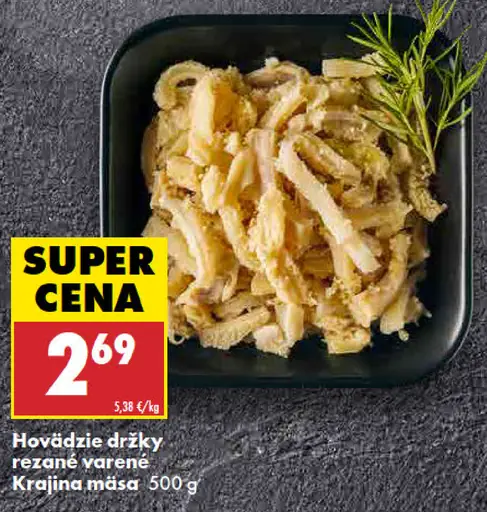 Krajina mäsa Hovädzie držky rezané varené