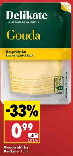 Delikate Gouda plátky