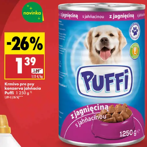 Puffi Krmivo pre psy konzerva jahňacia