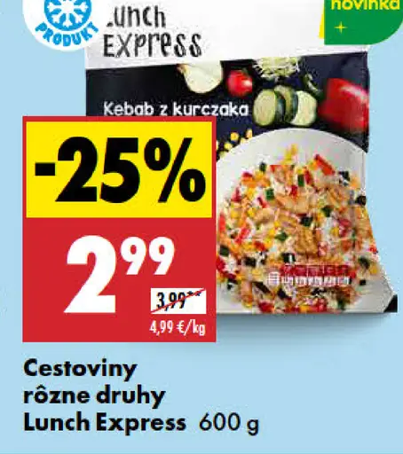 Lunch Express cestoviny rôzne druhy
