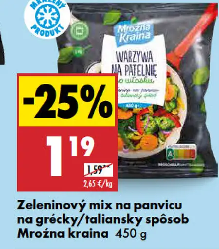 Mroźna Kraina Zeleninový mix na panvicu na grécky/taliansky spôsob