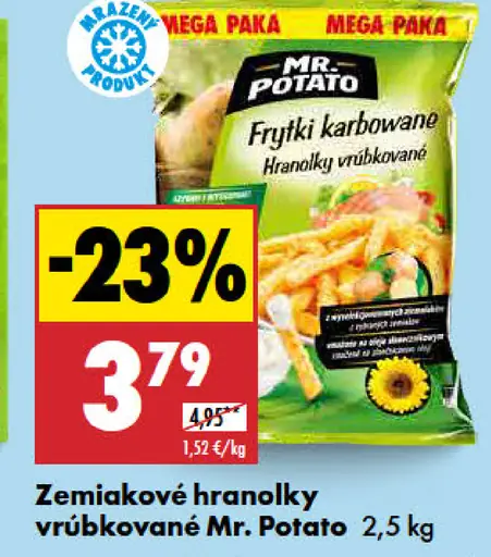 Zemiakové hranolky vrúbkované Mr. Potato