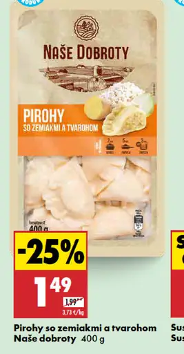 Naše dobroty Pirohy so zemiakmi a tvarohom