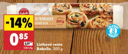 Bakello lístkové cesto