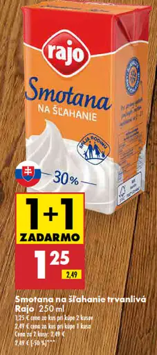 Rajo Smotana na šlahanie trvanlivá