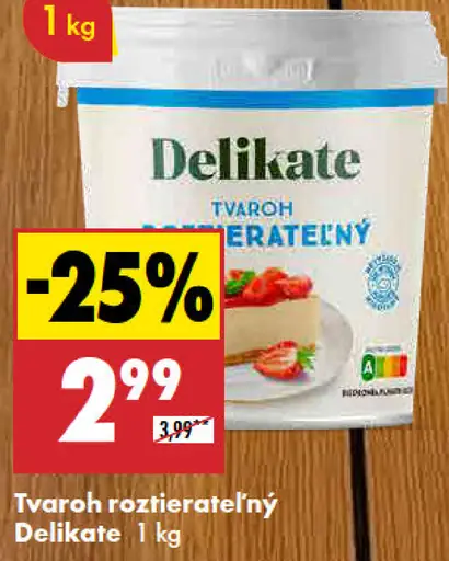 Delikate Tvaroh roztierateľný