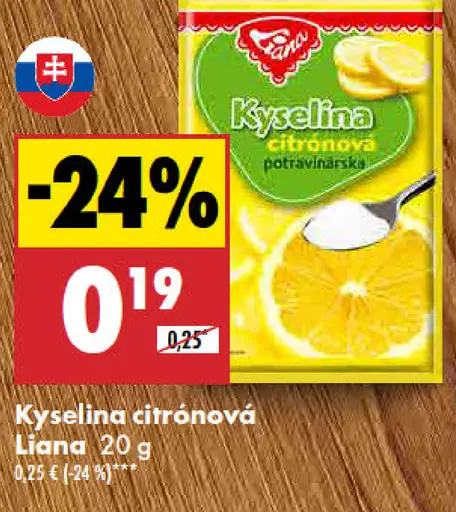 Liana Kyselina citrónová potravinárska