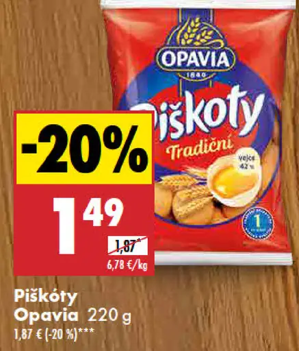 Opavia Piškóty tradiční