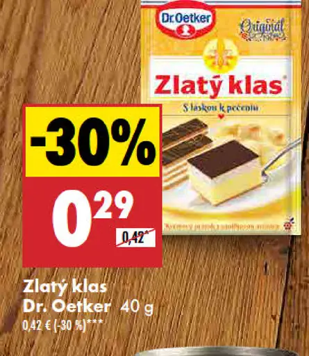 Dr. Oetker Zlatý klas s vanilkovou príchuťou