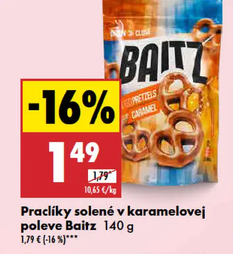 Baitz Praclíky solené v karamelovej poleve