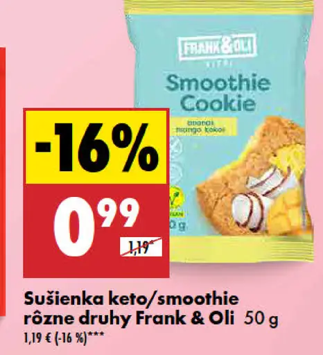Frank & Oli Sušienka keto/smoothie rôzne druhy