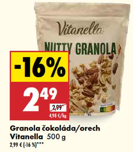 Vitanella Granola čokoláda/orech