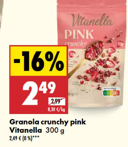 Vitanella Granola crunchy pink