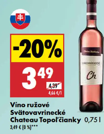 Chateau Topoľčianky Svätovavrinecké Vino ružové