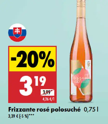 Frizzante rosé polosuché