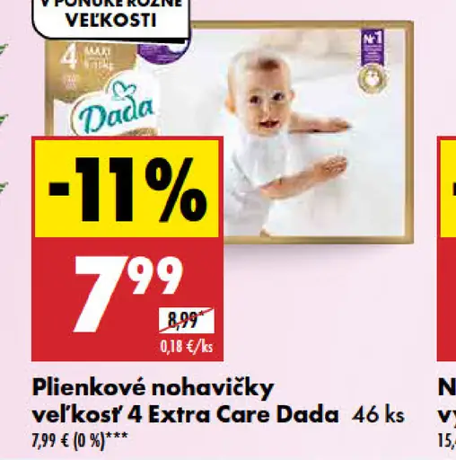 Dada Plienkové nohavičky veľkosť 4 Extra Care