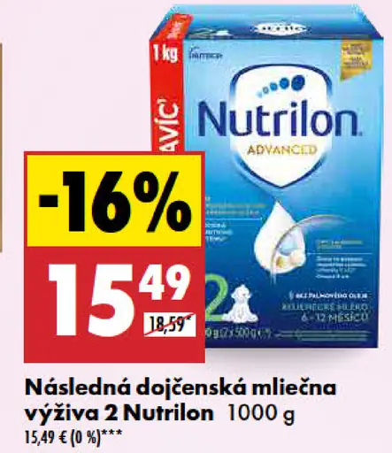 Nutrilon Následná dojčenská mliečna výživa 2