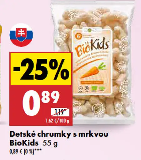BioKids Detské chrumky s mrkvou