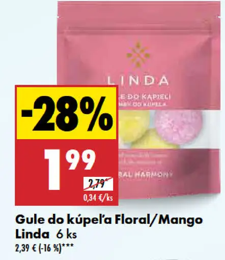 Linda gule do kúpeľa Floral/Mango